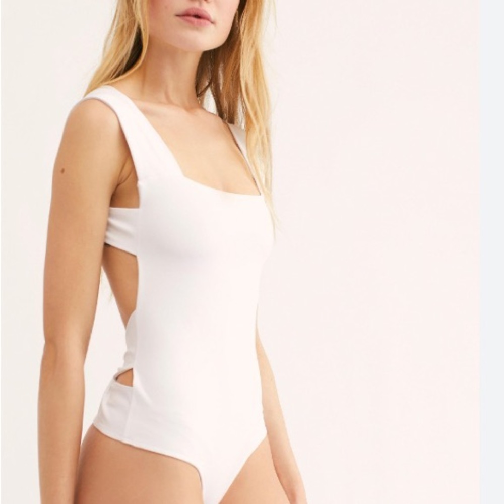Free People White Bodysuit